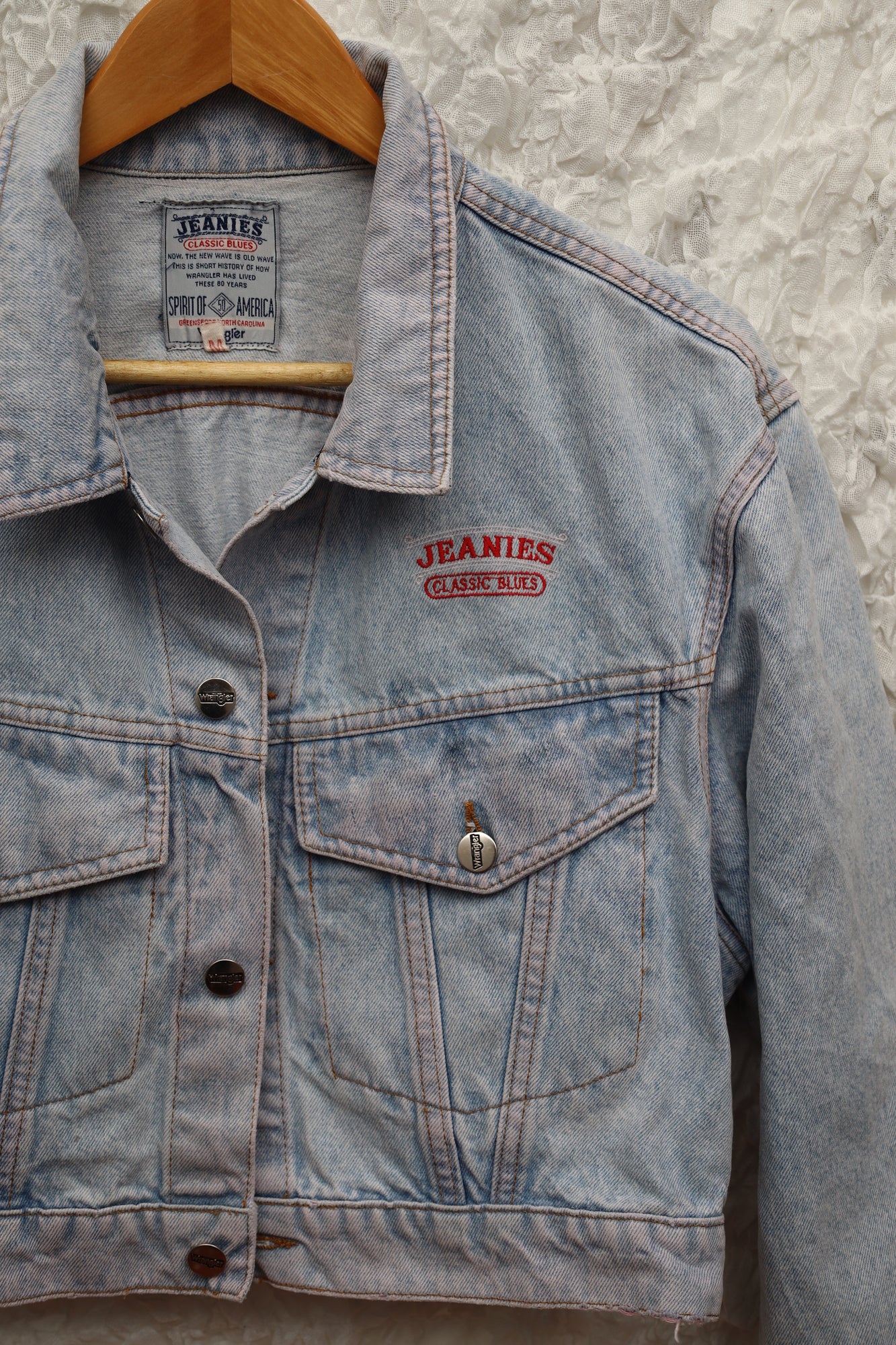 Vintage Wrangler Cropped Denim Jacket