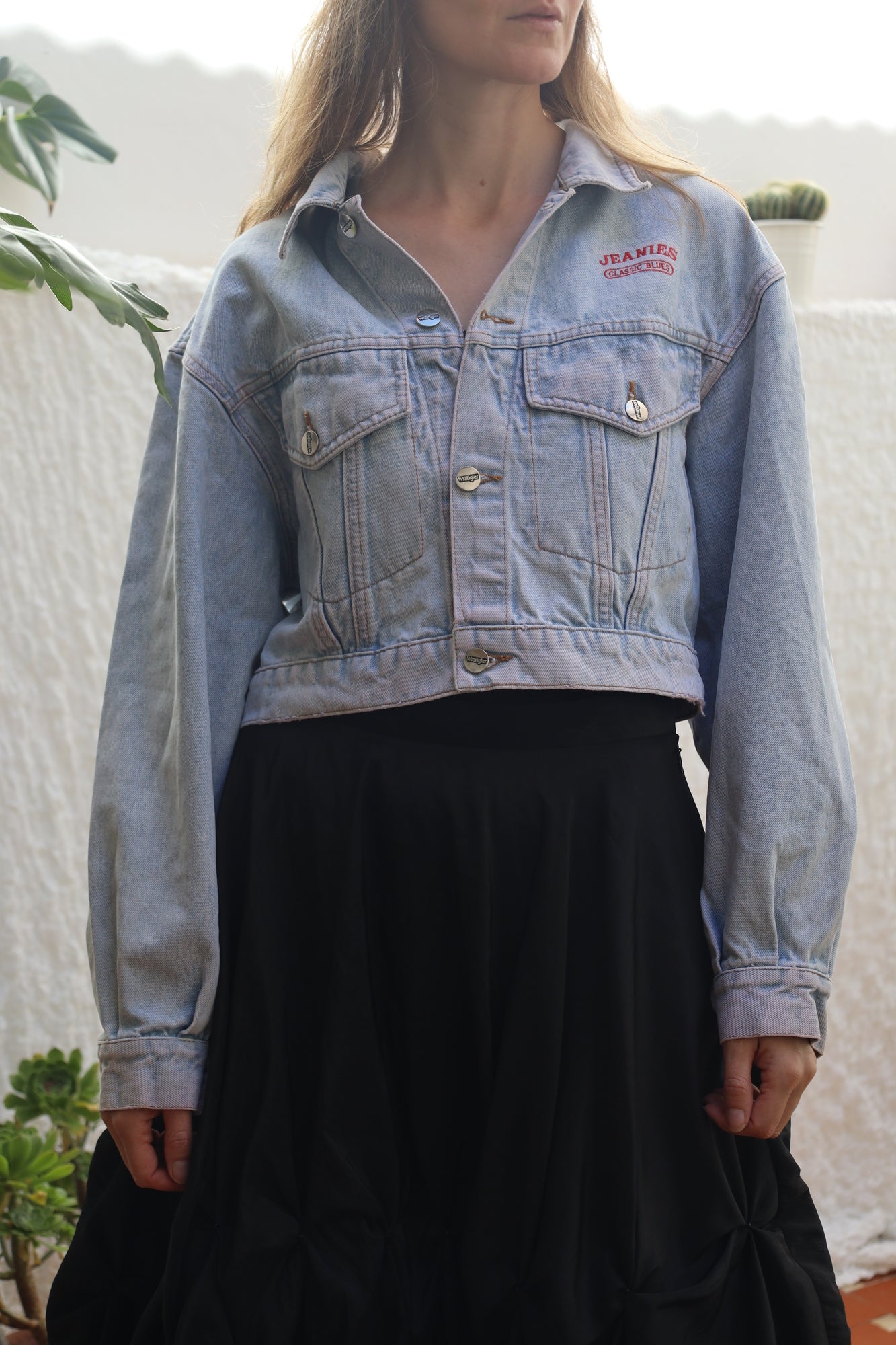 Vintage Wrangler Cropped Denim Jacket
