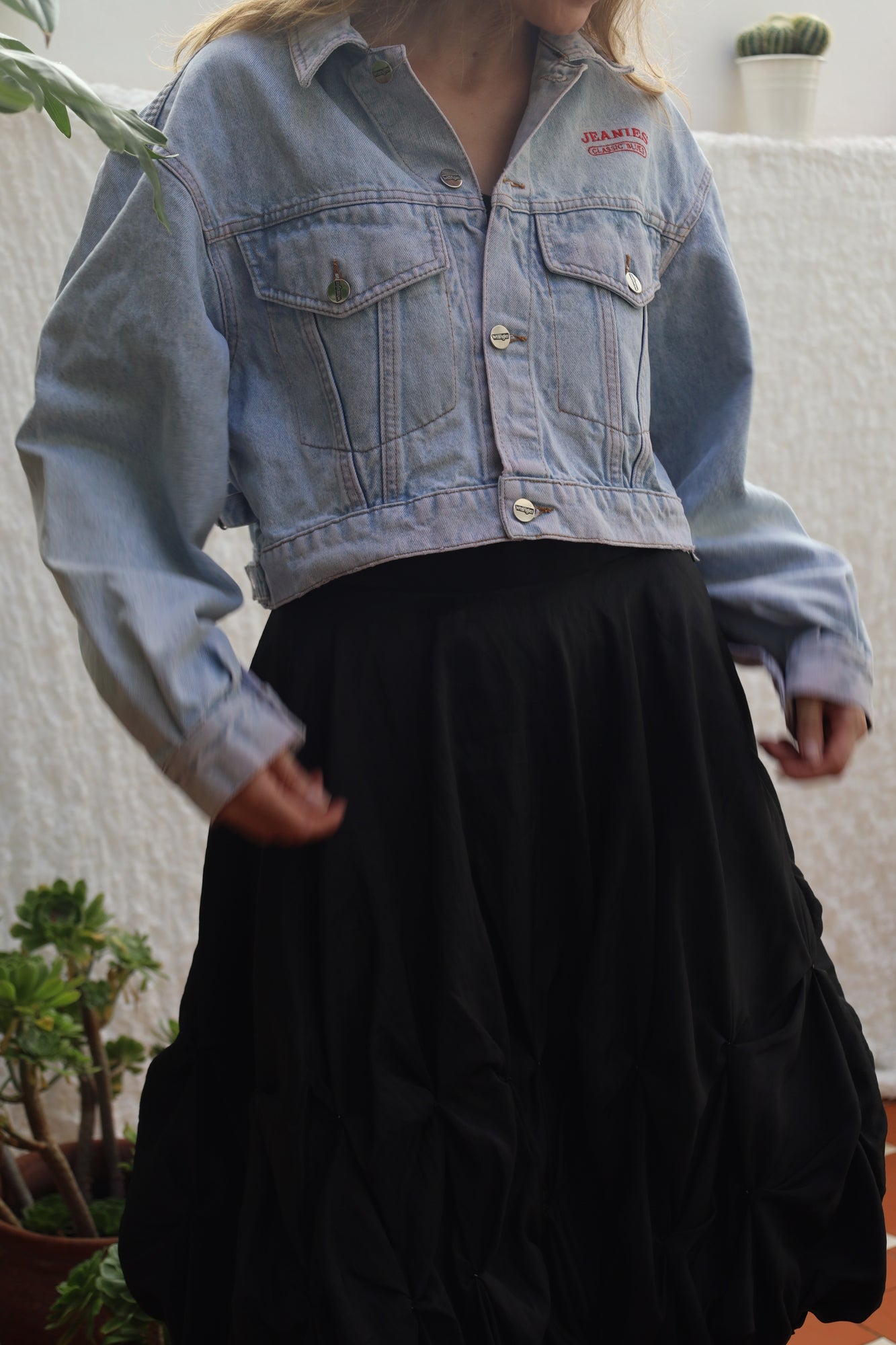 Vintage Wrangler Cropped Denim Jacket