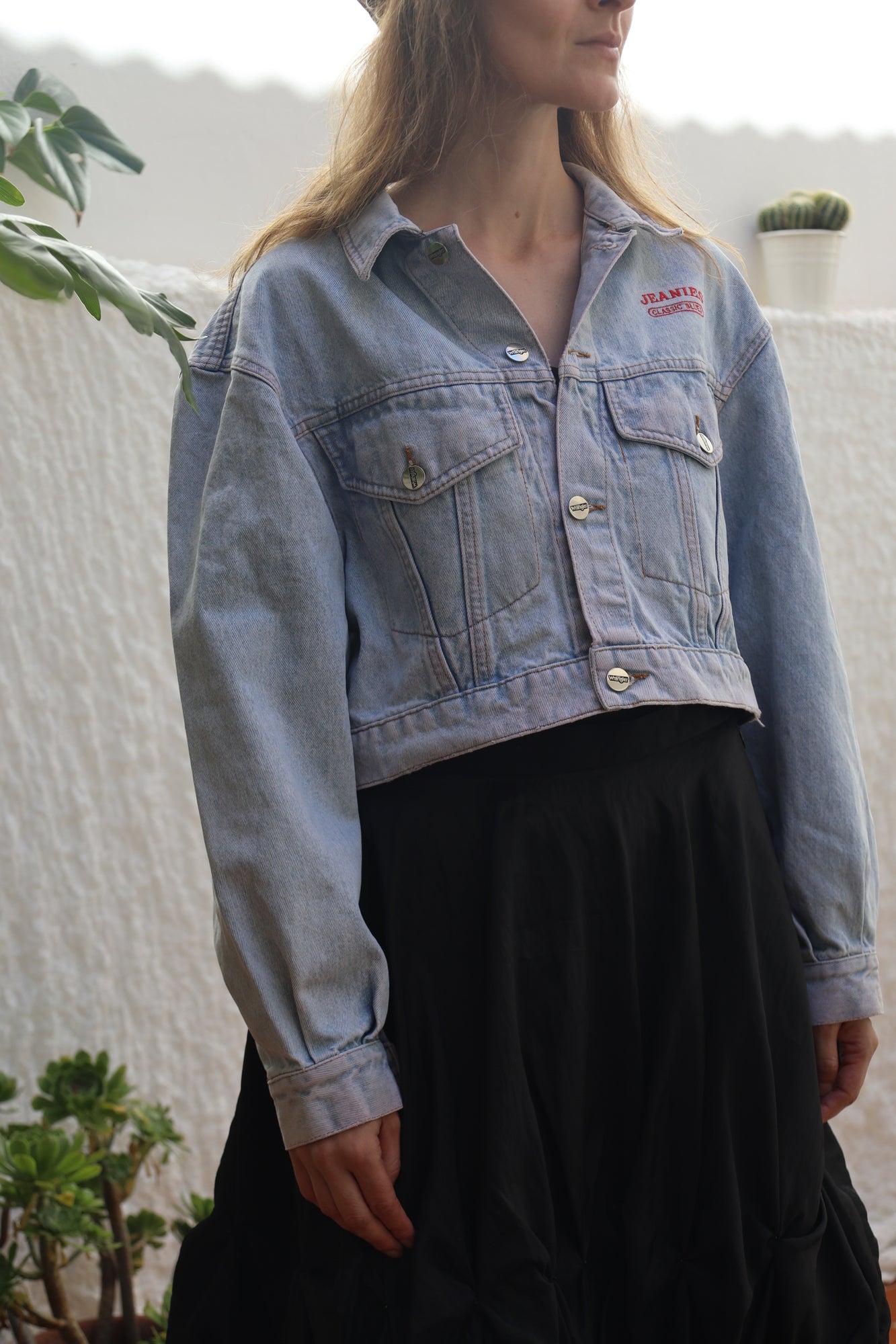 Vintage Wrangler Cropped Denim Jacket