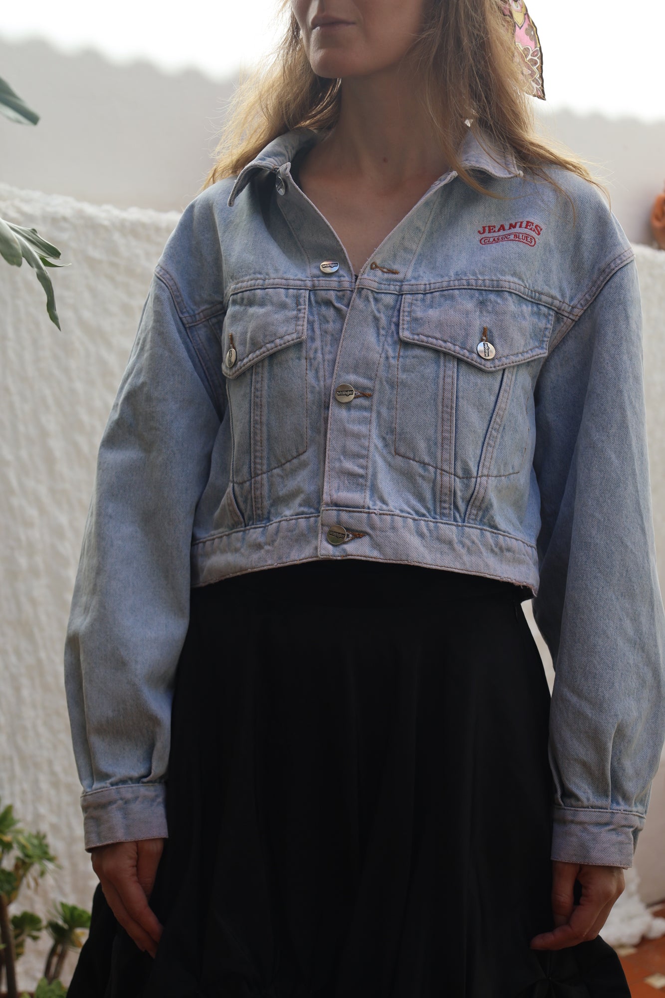 Vintage Wrangler Cropped Denim Jacket