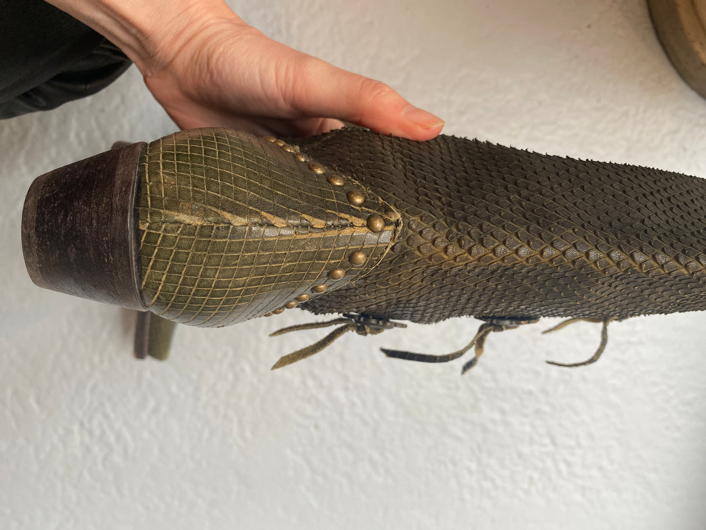 Vintage Fornarina Snakeskin Leather Boots