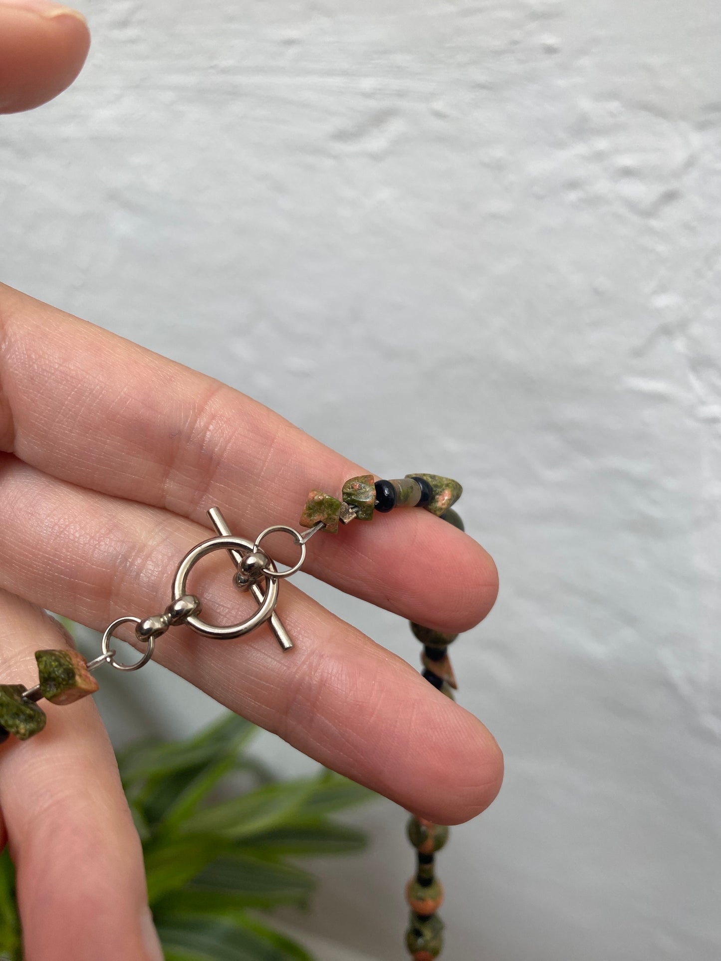 Unakite Tassel Necklace