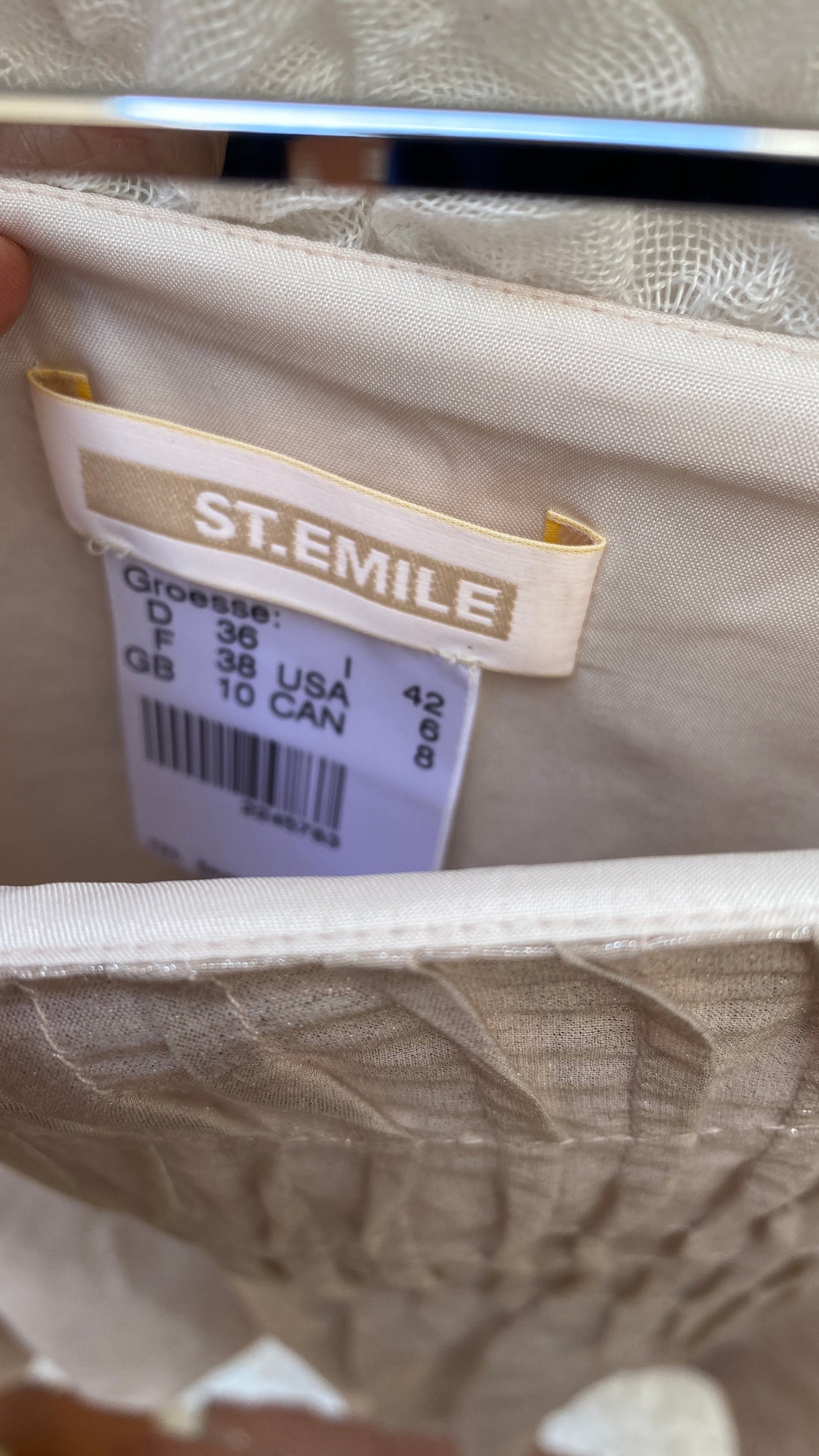 St. Emile Midi Skirt – Silk & Cotton (Size S)