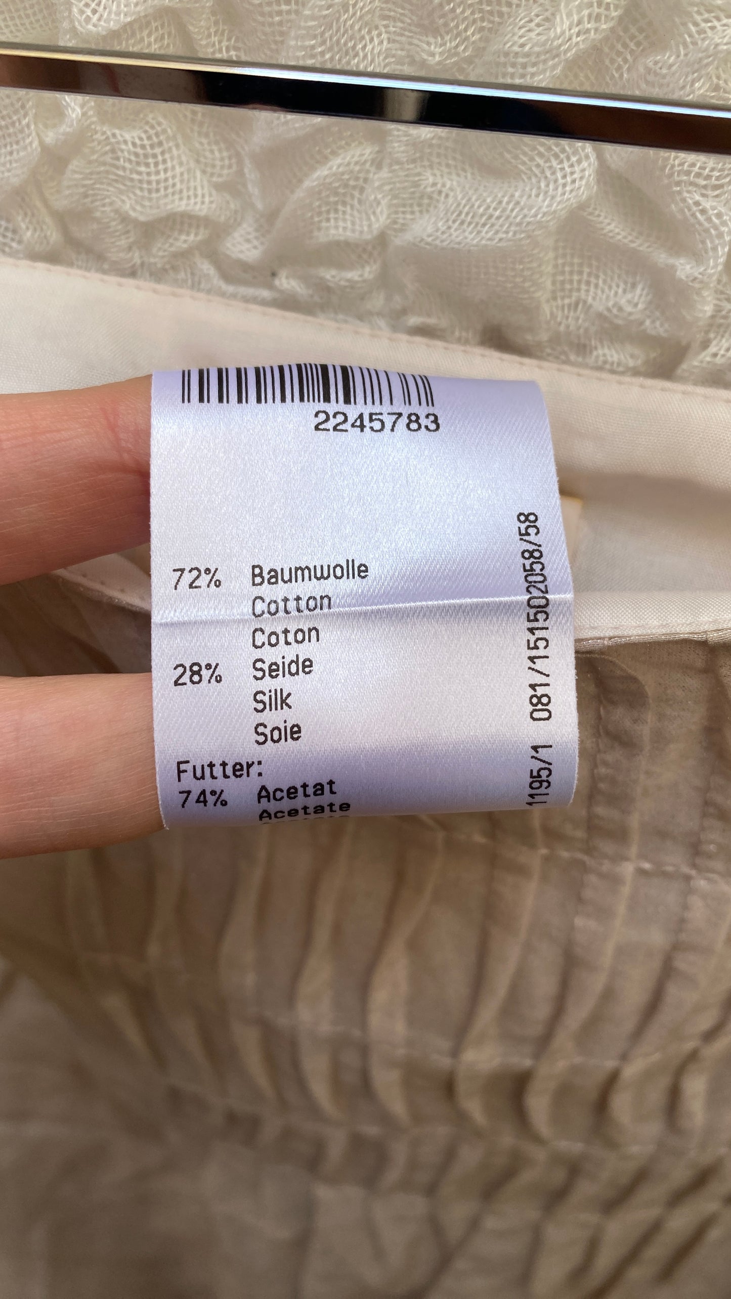St. Emile Midi Skirt – Silk & Cotton (Size S)